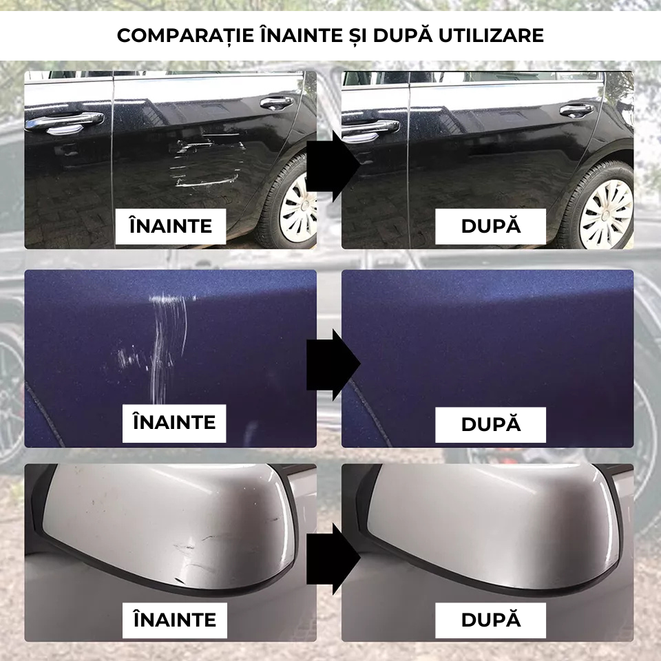 Soluție de îndepărtare a zgârieturilor de pe mașină